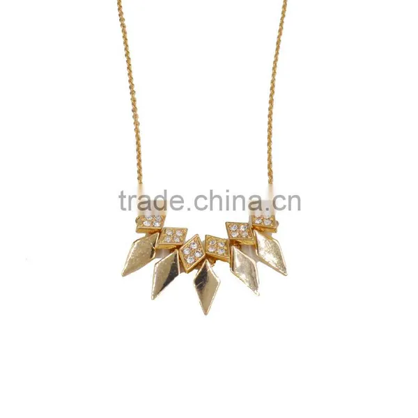 Women's Accessories Geometry Rhinestone Pendant Statement Necklace 2016 photo-2