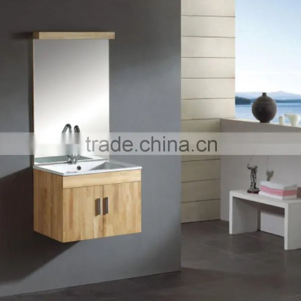 Wall Mounted Single Sink Bathroom Vanity With Mirror Cabinet photo-4