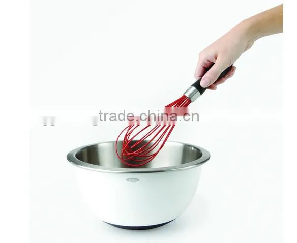 Hot Sale FDA and LFGB Silicone Whisk Silicone Kitchen Utensils for Blending, Whisking, Beating & Stirring photo-3