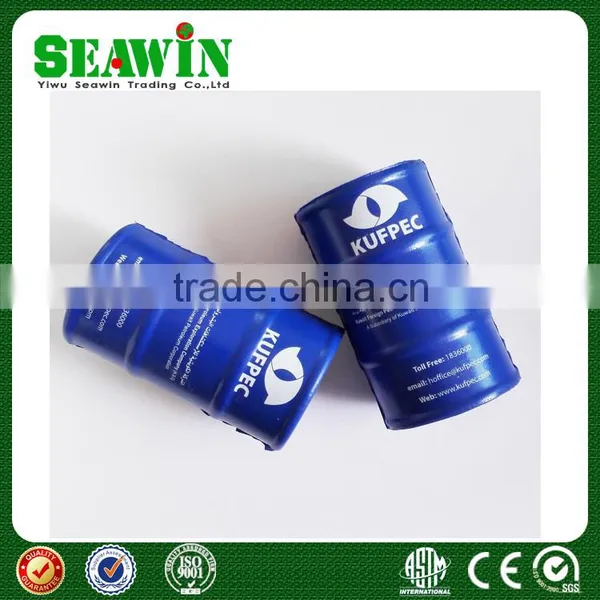Blue PU Oil Drum Foam Free Stress Toy Ball