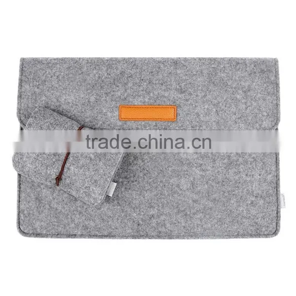 Wool Felt Sleeve Case for IPad Pro 12.9 Inch 2015,with Card Slot and Document Pouch