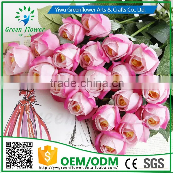 Greenflower 2016 Wholesale Real Touch Latex PU Fat Rose China Artificial Flowers Rose for Wedding Decoration photo-4