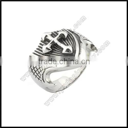 Stainless Steel Cross Skull Ring photo-5