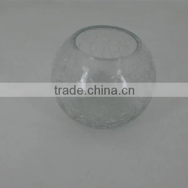 Good Quality Clear Crackle Glass Vase