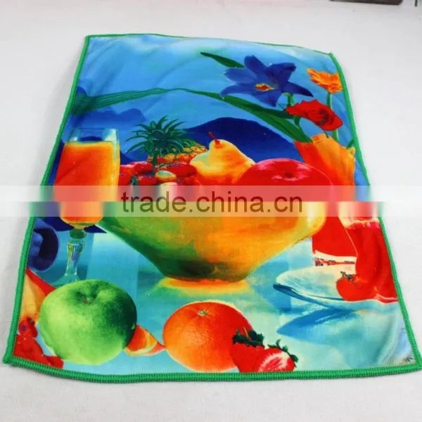 China Products Custom Printed Microfiber Absorbent Tea Towels photo-2