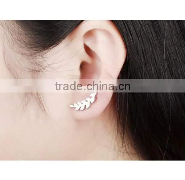 Fashion Hot Sale Wholesale Design 2016 Stainless Steel Leaf Earring photo-6