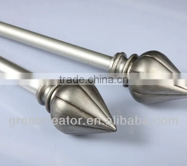 Model of Living Room Curtain Rod Set With Stone Dome Curtain Finials photo-4