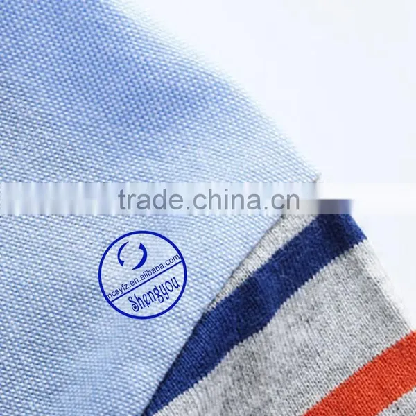 Custom Yarn-dyed Cotton Fabric Adults Short Sleeve Striped Polo t Shirt photo-4