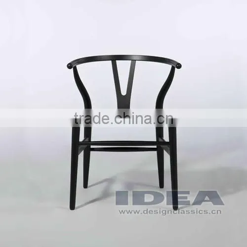 DC6013 Replica Hans Wegner Wishbone Chair - Beech Solid Wood in Black Color photo-2