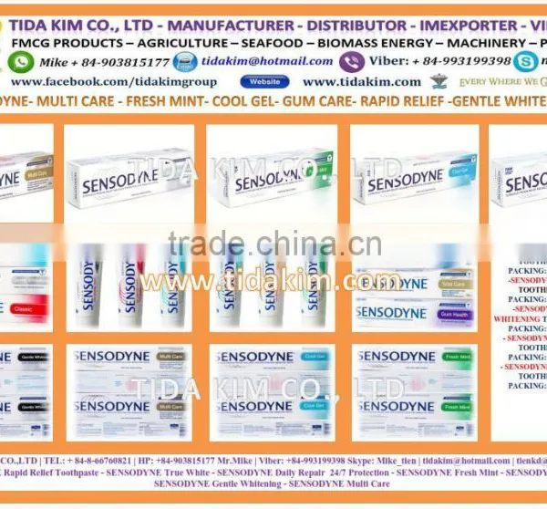 SENSODYNE TOOTHPASTE WHITENING SENSITIVE - RAPID RELIEF TRUE WHITE FRESH MINT MULTI CARE TOOTHBRUSH - TIDA KIM SOFTDRINK
