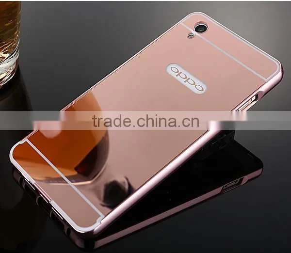 Wholesale Mirror Metal Aluminum Bumper Back Case Cover Cell Phone Case Wholesale Magnetic Phone Case For OPPO A33 photo-6