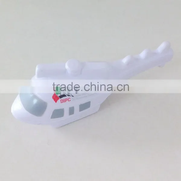13cm White Helicopter Foam Toy