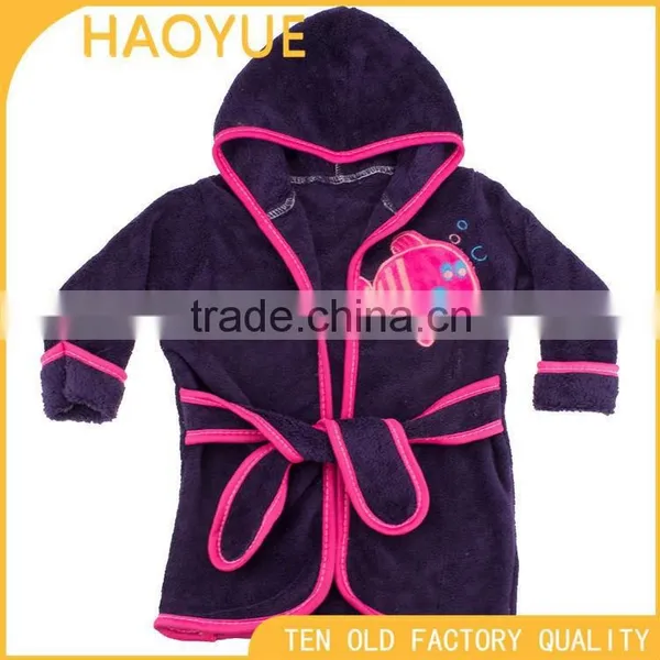 Super Soft Coral Fleece Bathrobe Bathrobe for Kids Baby Terry Bathrobe photo-3