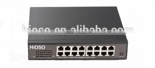 18 Ports 100M/1000M PoE Ethernet Switch 16 100M POE +2 1000M SFP Switch PoE