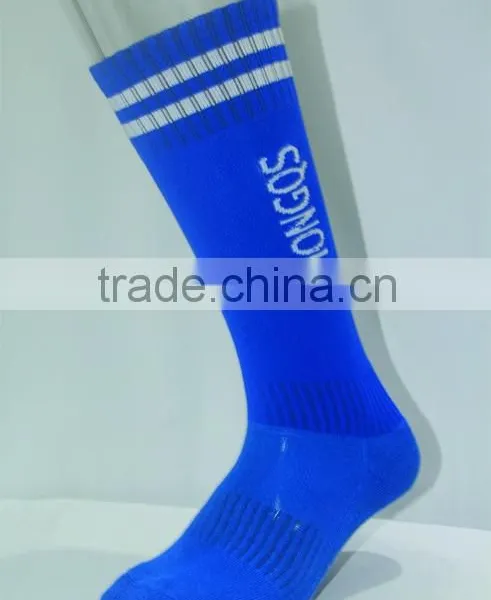 Wholesale 100% Polyester Stock Long Striped Soccer Socks photo-2