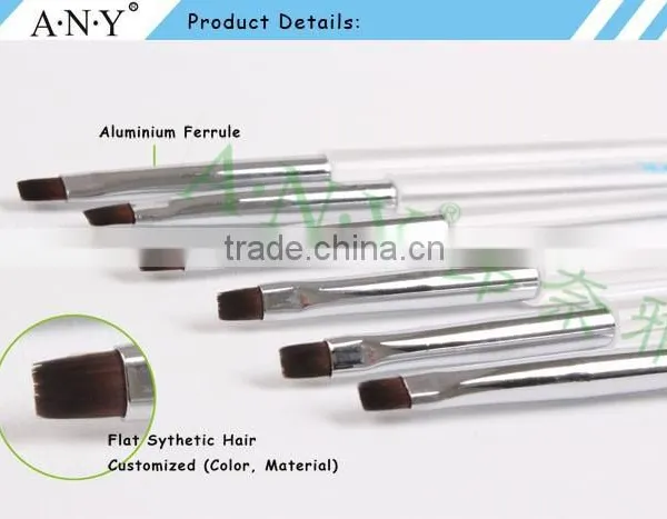 ANY Nail Art Maincure 3D Sculpture Acrylic Handle Beauty Hand and Nail Brush Flat UV Gel Art photo-2