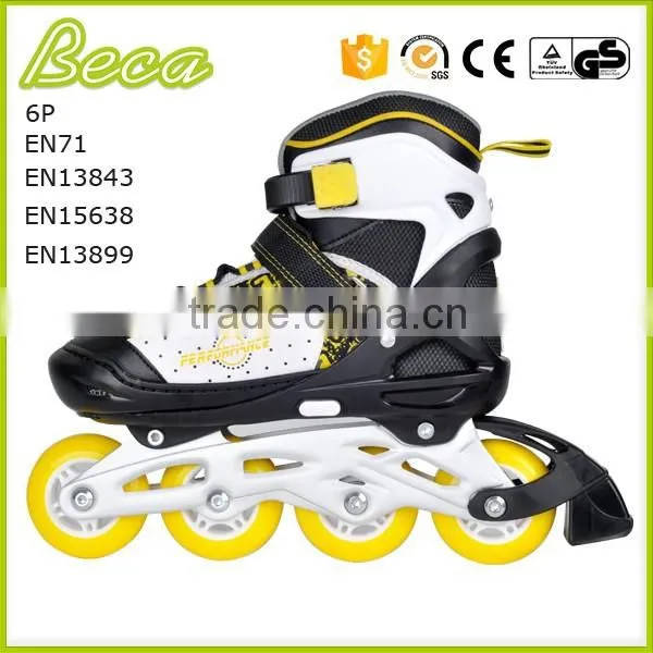 Wholesale Chrome Bearing Yellow Kids Roller Skate Shoes photo-2
