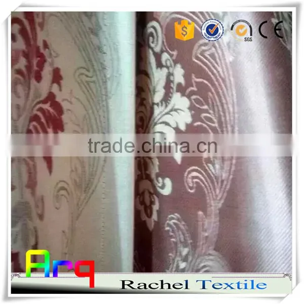 Jacquard Upholstery Poyester Curtain Fabrics White Backgound New Design Floral and European photo-3