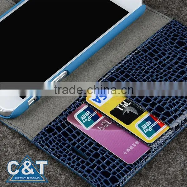 C&T Diamond Magnetic Closure Crocodile Pattern PU Leather Wallet Case Flip Phone Case Cover for Apple IPhone 7 Plus photo-5
