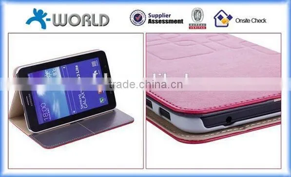 Slim Embossing Leather Case Engraved Leather Tablet Case for Samsung Galaxy Tab A 7.0 photo-3