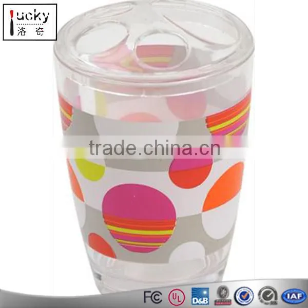 Clear Acrylic Printed Toothbrush and Toothpaste Holder photo-2