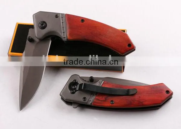 OEM 440 Stainless Steel Camping Knife With Titanium Coated Surface photo-4