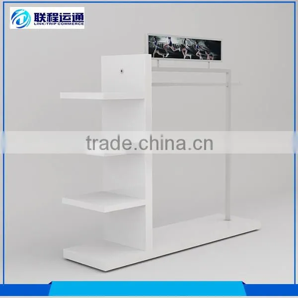 Newest Design Mirror Polished Stainless Steel Clothes Display Rack photo-2