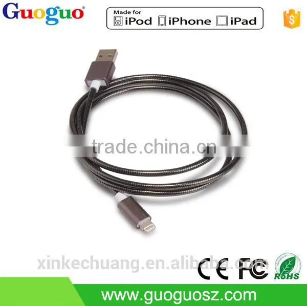 Promotion High Speed 1M Metal Braided Tranfer Data Mfi Usb Cable for Iphone photo-4