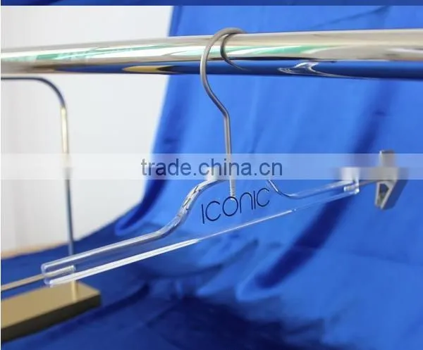 High Quality Market Acrylic Plexiglass Plastic Clothes Hanger Hanger Anti-slip Plastic Hanger photo-2