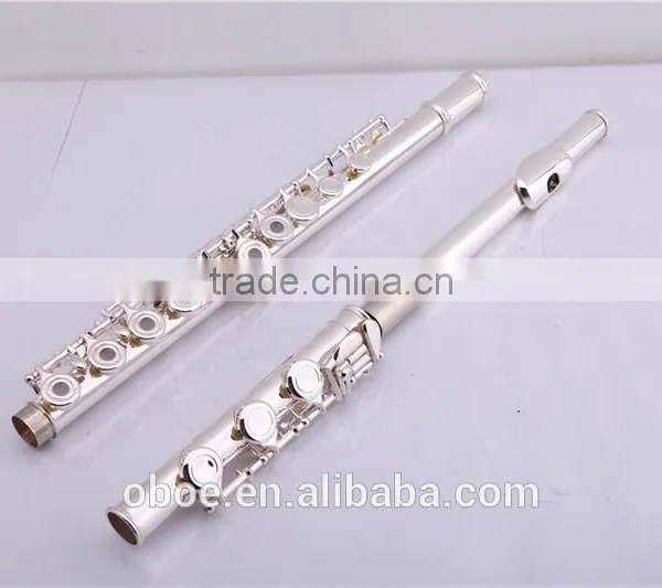 Musical Instrument 17 Open Holes Silver Plated Flute With Split E Mechanism Offset-G Keys and B Foot photo-2
