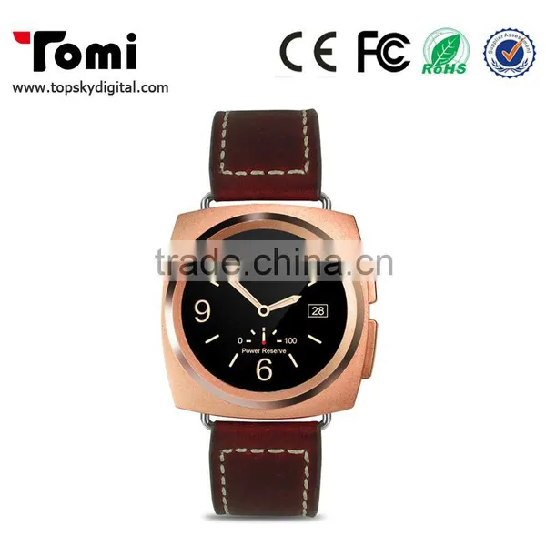 Smart Watch Metal/leather Band Bluetooth Sync to Your Phone Call,message Remind , Pedometer,sleep Monitor, TF Card Support photo-5