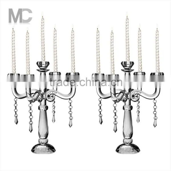 Wedding Table Decroration, Hight Transparent And Polished Candelabra Tree Candle Holder photo-2