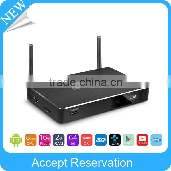 New Updated Smart tv Box HiMedia Rockchip RK3368 Octa Core 4K Android tv Box Google 5.1 Arabic Channels UHD Player