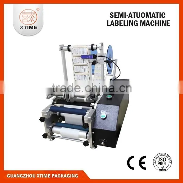 Glass Bottle Can Labeling Machine, Semi Automatic Can Labeling Machine