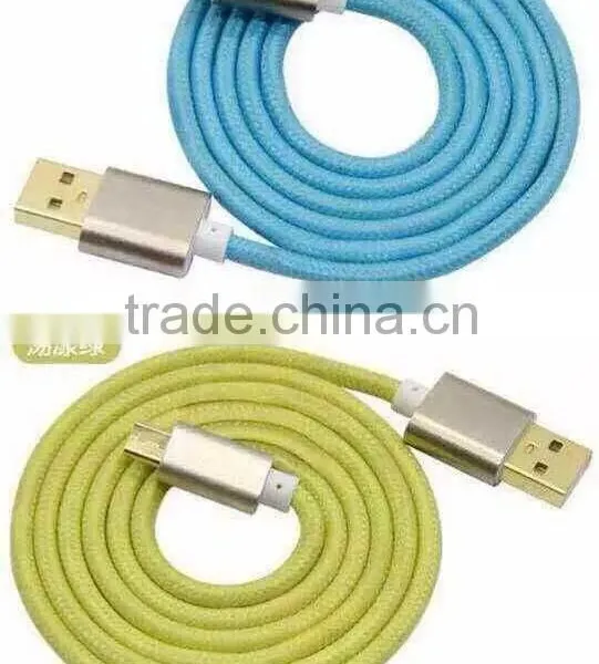 Pure Color Weaved USB Cable 104 Copper Lines Micro USB Cable Fast Charge Micro USB Data Cable photo-5