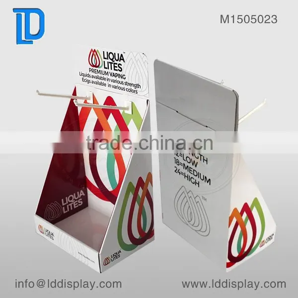 Hot Sale Table Countertop Cardboard Cosmetic Display Stand With Hooks photo-2