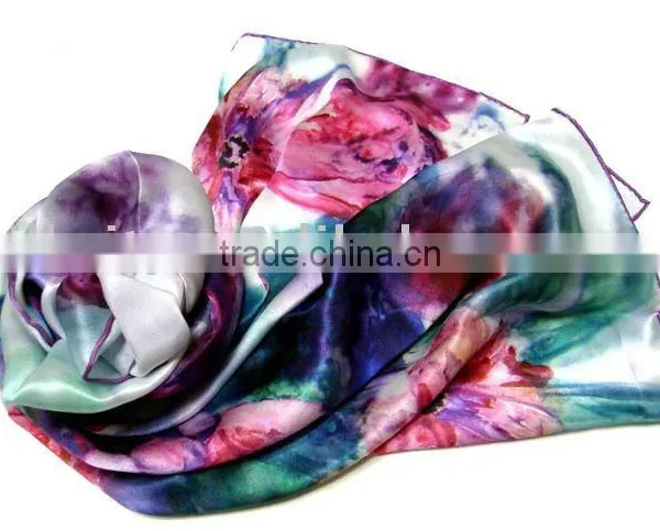 Factory Direct 100% Silk Scarf +Printing
