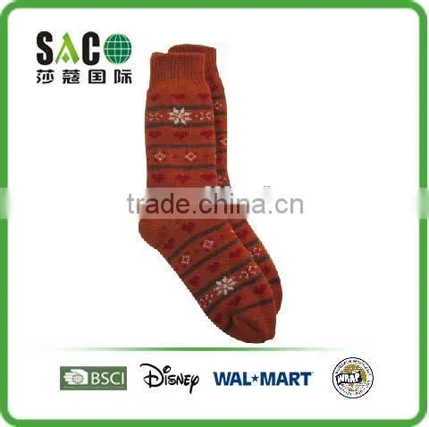 Fashion Double Layer Snow Dots Pattern Acrylic Warm Women Socks photo-2
