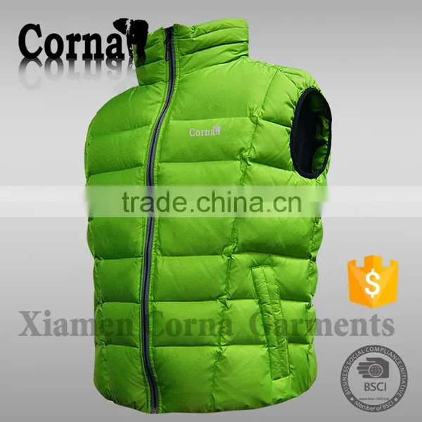 Customized Fashion 100% Polyester Lightweight Men's Wind-proof Down Feather Vest Sale Made in China photo-3