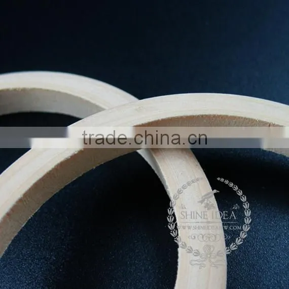 8mm Width 68mm Diameter Natural Log Wood Round Simple Bracelet Bangle DIY Painting Bracelet Supplies 1900116 photo-3