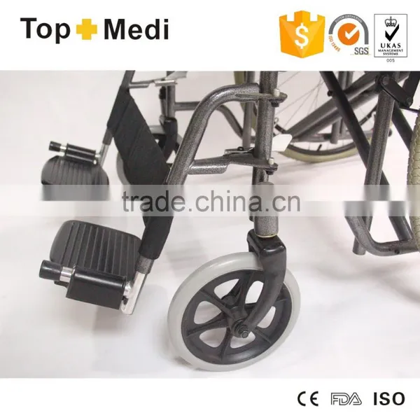 TOPMEDI TSW209AE-61 Heavy Duty Cheap Price Extra Wide Seat Steel Manual Wheelchair photo-2