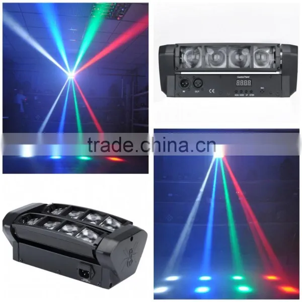 8*3W Mini Moving Head Spider LED Disco Effect Party Light photo-4