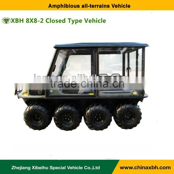 XBH 8X8-2 Closed Type Vehicle 800cc 8 Wheel Rainning Proof go Any Way Water Motor Vehicle ATV