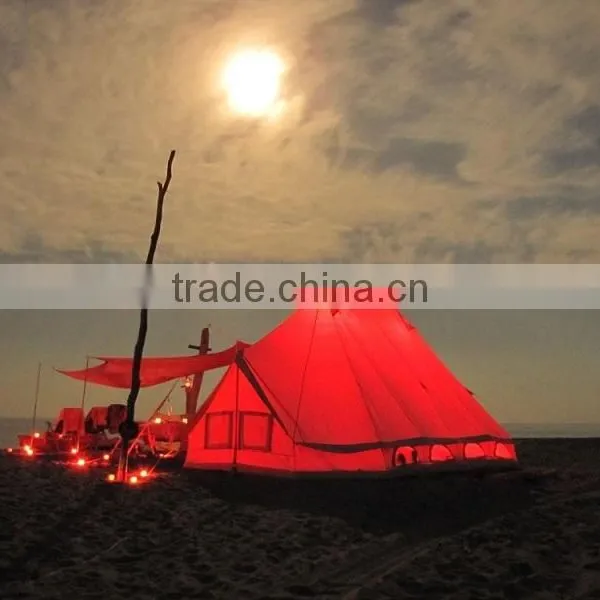 6x4m Waterproof Outdoor Cotton Canvas Luxury Camping Bell Tent photo-2