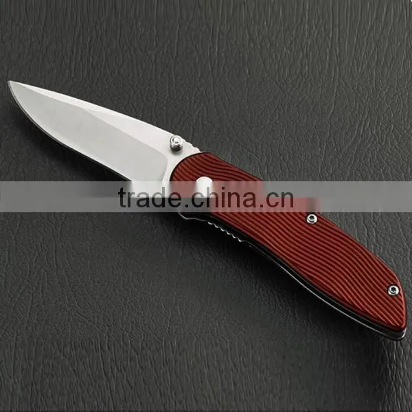 Custom Stainless Steel Camping Knife With Natural Rosewood Handle photo-2
