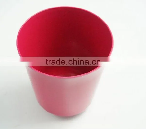 Hot Sell Biodegradable Bamboo Fiber Flower Pots Plate Flower Pot photo-3