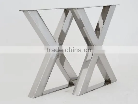 Import Furniture From China X Shape Stainless Steel Table Leg for Industrial Table