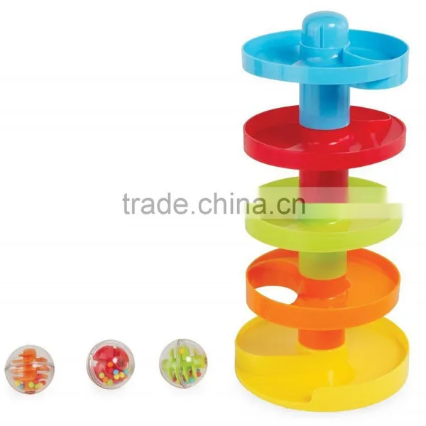 Dongguan Toy Early Childhood Colorful Toy Swirl Ball Ramp From ICTC Factory photo-2