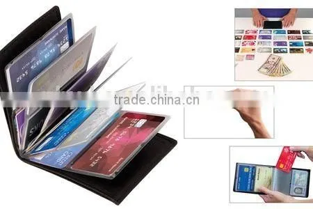 2016 Best Selling Wholesale on Slim Leather Wallet Card Holder photo-2