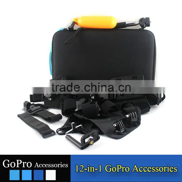 2016 Hot Selling 12 in 1 Products Kit Used for Gopros Heros 4 Sports Camera Accessories Kit Mount for Action Camera photo-2